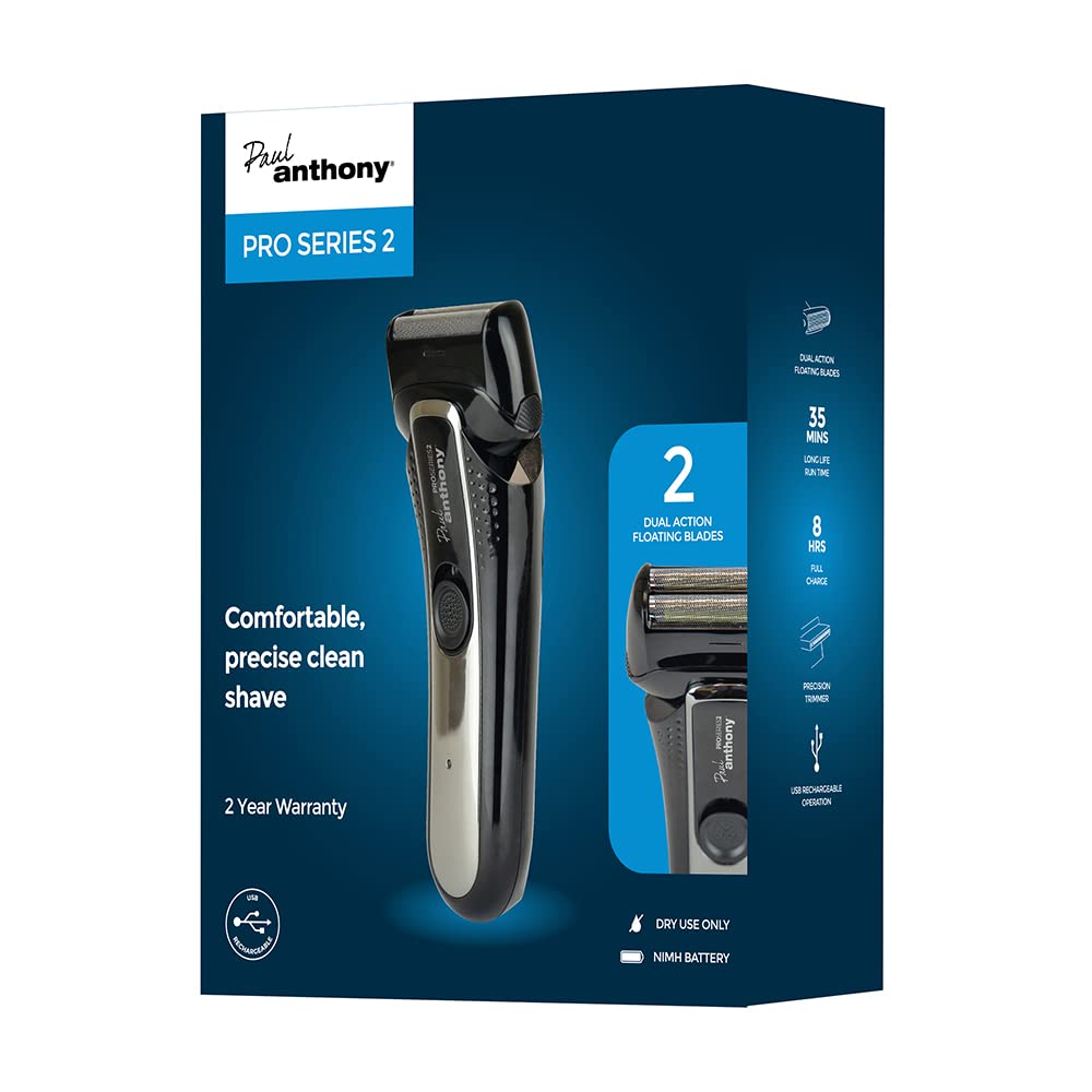 Lloytron Men's Black Paul Anthony 'Pro Series 2' Usb Foil Shaver