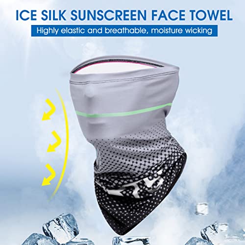 Image of Zibuyu Sun Protection Arm Sleeves for Men, Stylish Combo Bandana Biker Arm Sleeves for Men & Women, UPF 50 Hand Cover for Cycling, Basketball, Football, Golf, Cricket, Outdoor Sports
