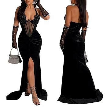 Amazon.com: Surakey Women's Sexy Elegant Rhinestone Shiny