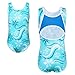 TFJH One-piece Sparkle Dancing Gymnastics Athletic Leotard for Little Girl Snowflake 8A