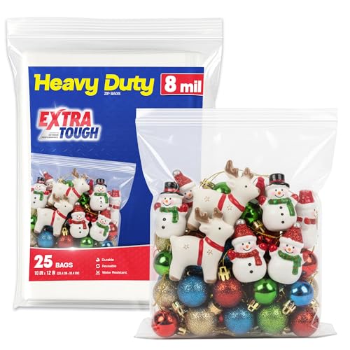 Heavy Duty Zip Seal Storage Bags 10x12