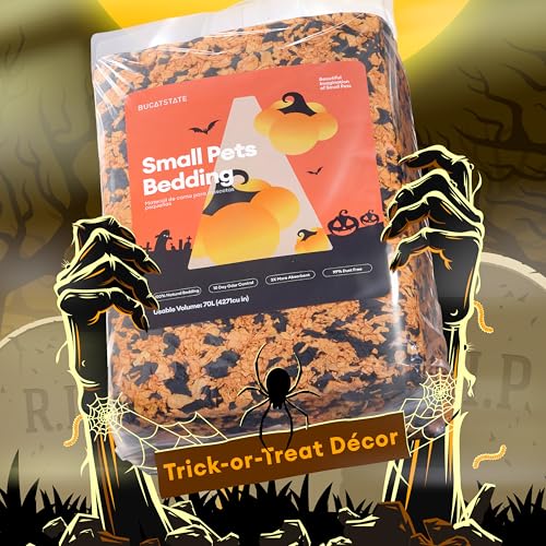 Image of BUCATSTATE Paper Small Pet Bedding 99% Dust-Free, Halloween Decor 70L