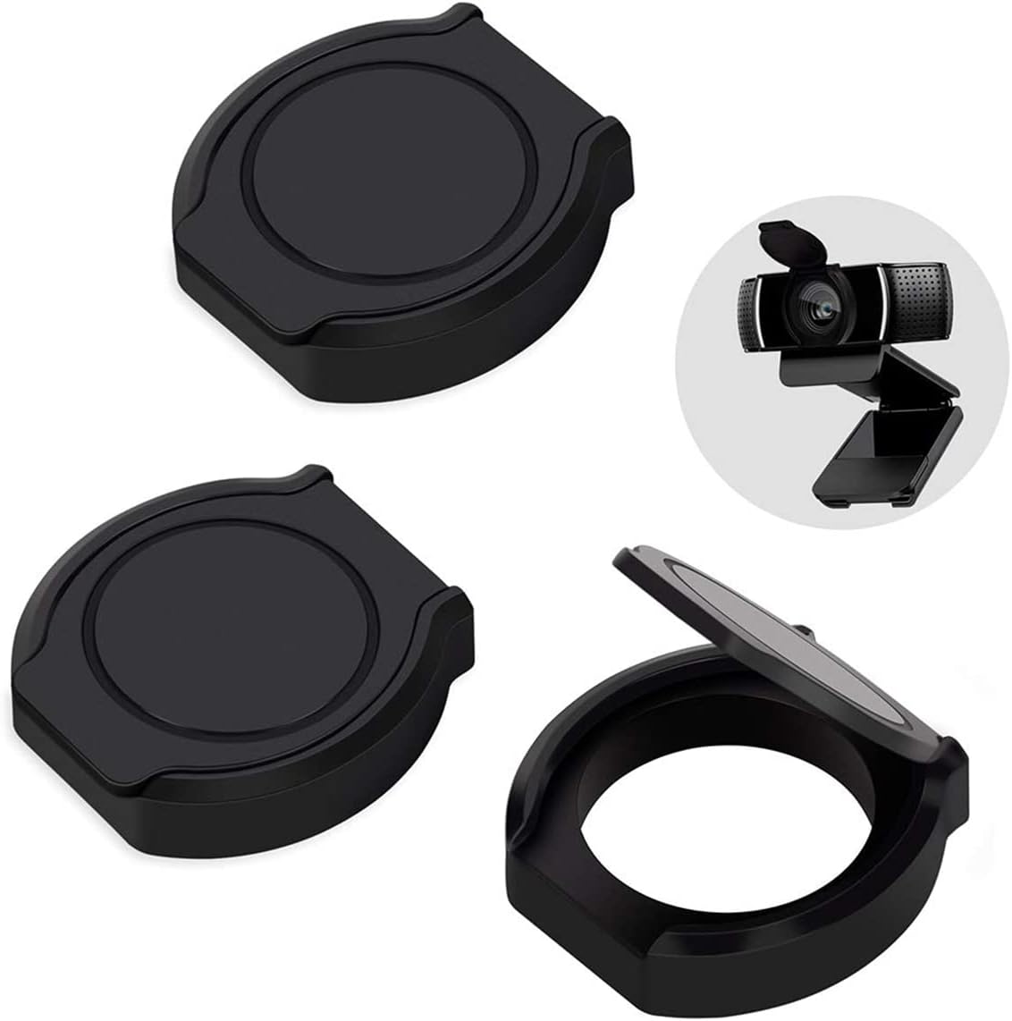 Webcam Privacy Cover, Shutter Protects Lens Cap Hood Covers with Strong Adhesive, Protecting Privacy and Security for Logitech HD Pro Webcam C920 & C930e & C922 & C922X Pro Stream Webcam
