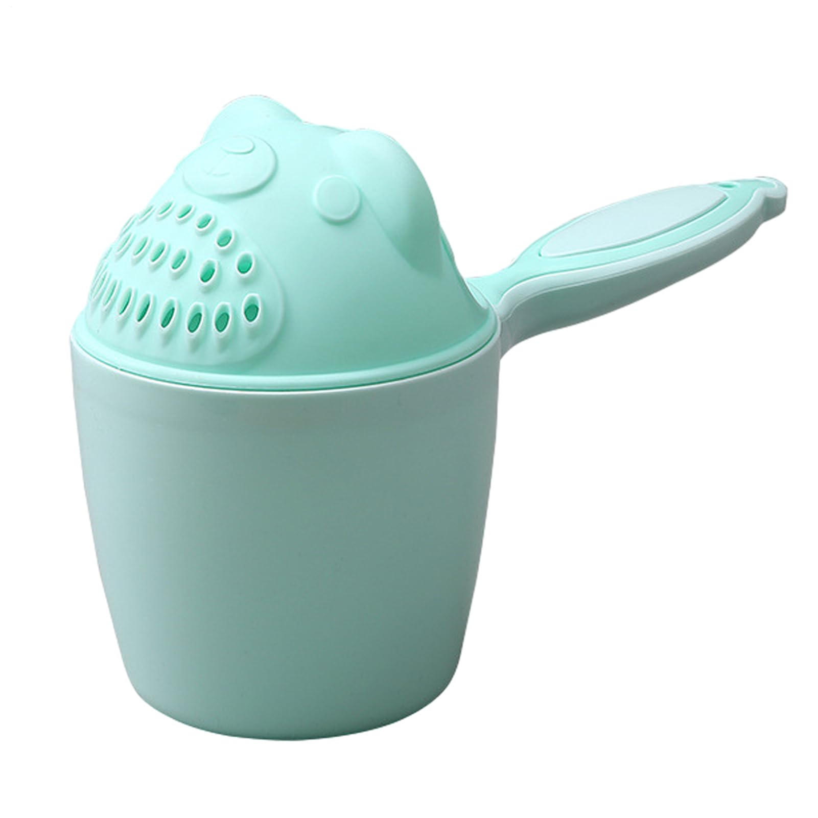 Yaztauho Baby Bath Jug, Baby Shampoo Rinse Cup, Babys Shampoo Cup, Cute Animal Cups for Toddler Children Boys Girls Bath Shower, Light Green