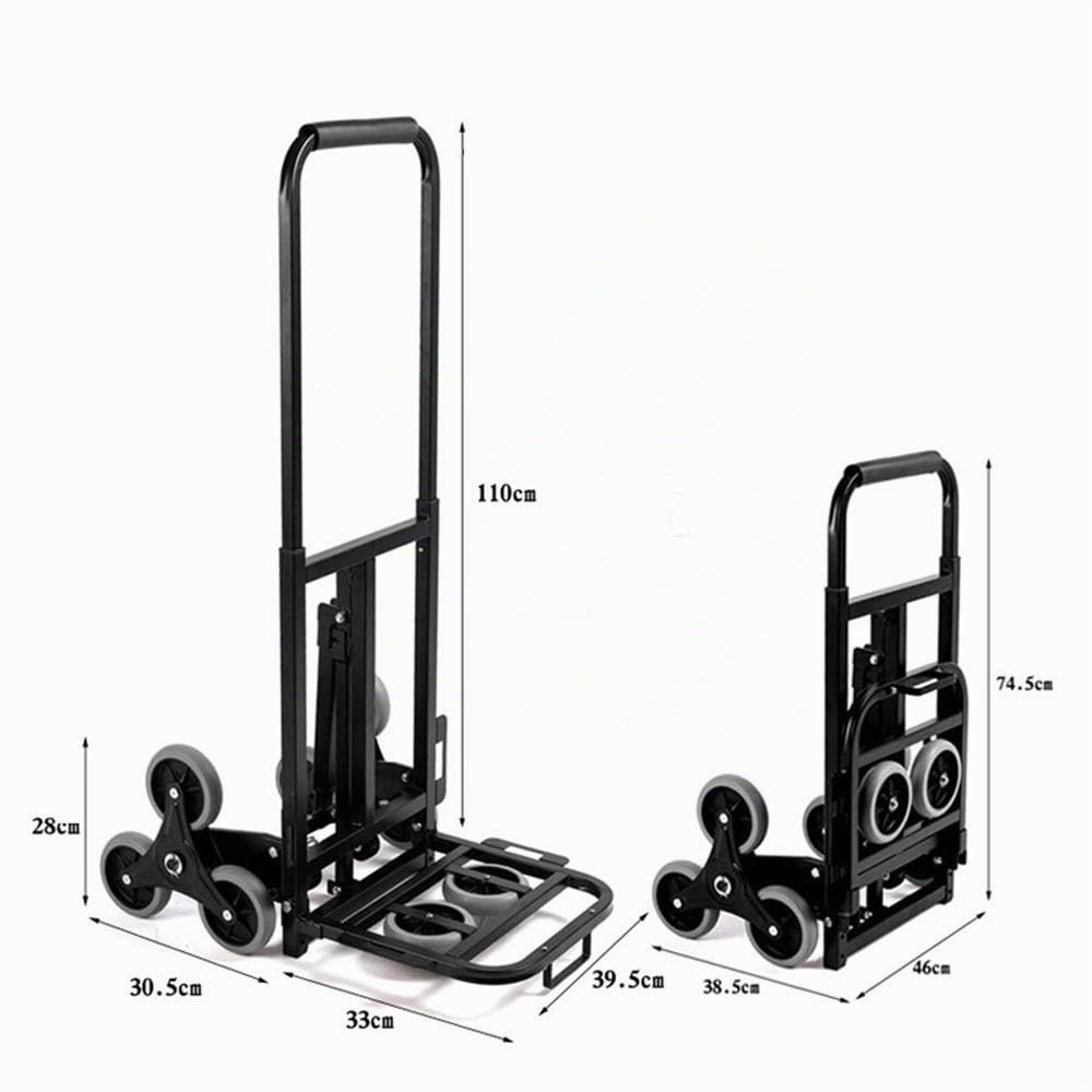 sogesfurniture Saco de Servicio Pesado Carretilla Plegable Plegado automático, Mango Extensible Capacidad de Carga: 150 kg,BHEU-KT-2025B