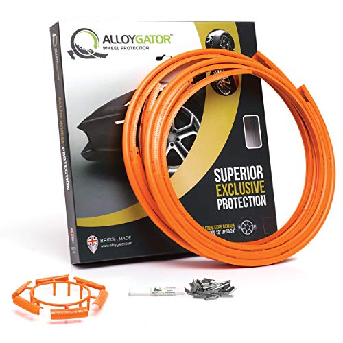 AlloyGator Lot de 4 anneaux de protection pour jantes de 12 à 24" - Orange Cover