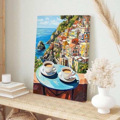 Art mural expresso et affiche côtière déco maison en toile - 4