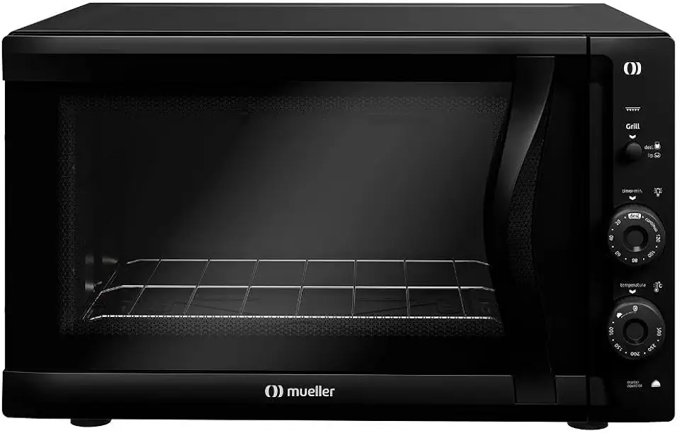 Forno Elétrico de bancada Mueller 50 litros e Vidro Duplo MFB50F 220V Preto