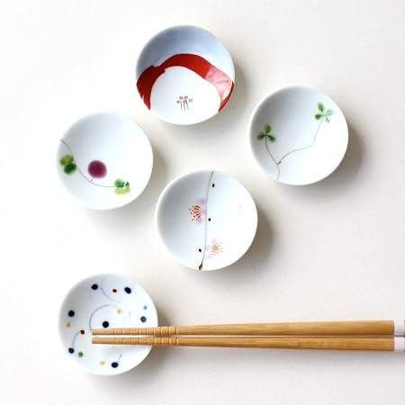 Amazon 箸置き おしゃれ 陶器 5個セット 小皿 豆皿 和風 かわいい 日本製 焼き物 有田焼 陶器の珍味箸置 A Msg3863 ギギliving 箸置き