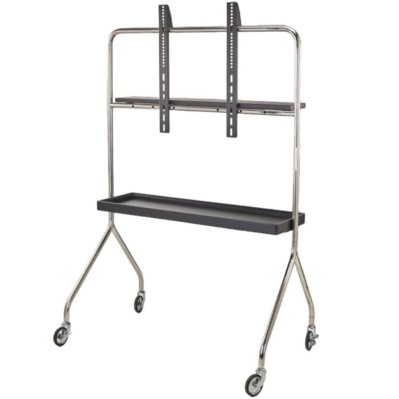 HPTHLY Universal Tv Stand Mobile Tvs Stand With 360°Wheels And Wooden Shelves,Tv Stand For 43-75 In, Rolling Tv Cart For Home, Office(Black-One Size)