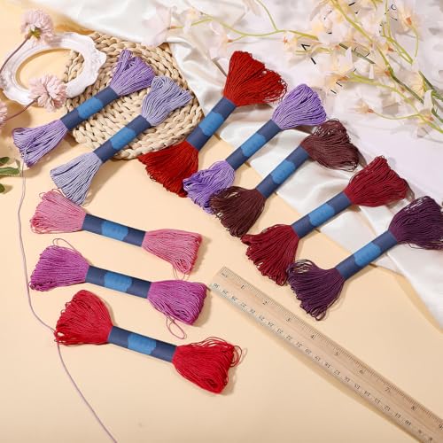 Hilos de Sashiko 100% Algodón 10 piezas 25 m cada uno miniatura 5