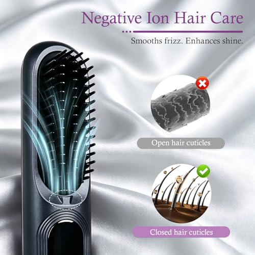 Cepillo alisador inalámbrico 4 en 1 para todo tipo de cabello miniatura 5