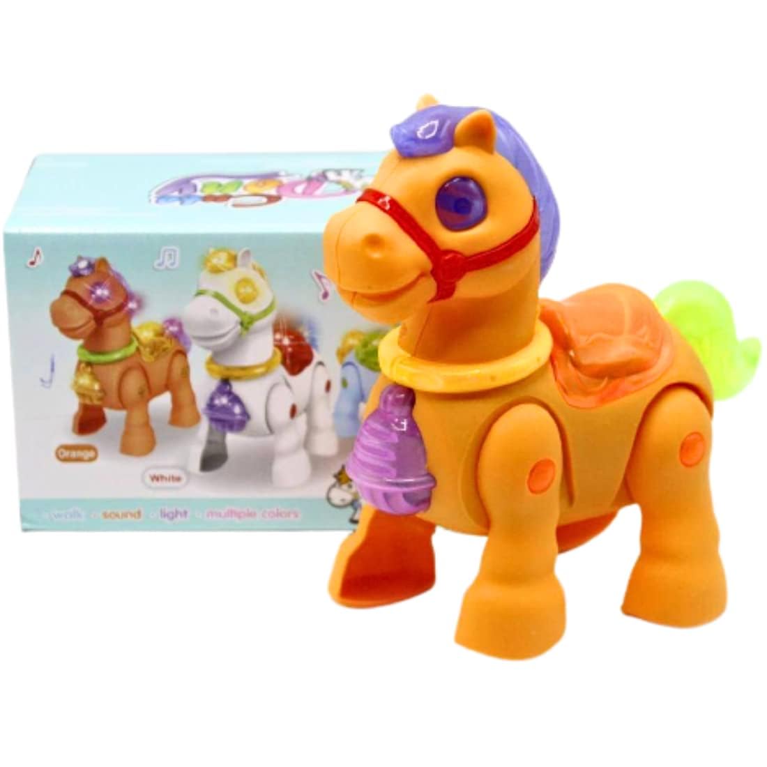 Munmoll Plastic Pony Horse Walking with Light & Sound Battery Operated Toy for Kids Boys and Girls Moving Horse Crawling Baby Toy for Kid (Cute Pony) (B0CXDXKGRK) Amazon Price History, Amazon Price Tracker