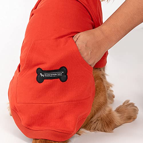 Image of Heads Up For Tails cotton HUFT Sweatshirt for Dogs - Rust, l, 1 count