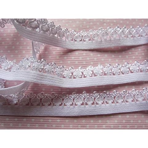 YYCRAFT Frilly Edge Stretch Lace Elastic Ribbon Cover