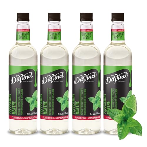 Image of DaVinci Gourmet Classic Peppermint Syrup, 25.4 Fluid Ounces (Pack of 4)