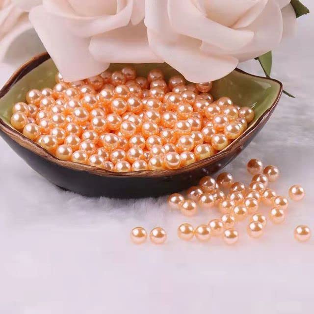 Perla suelta de 1,5 mm-12 mm, 20 colores, sin agujeros, perla de imitación de plástico para manualidades, decoración de uñas, champán, 7 mm, 2000 unidades
