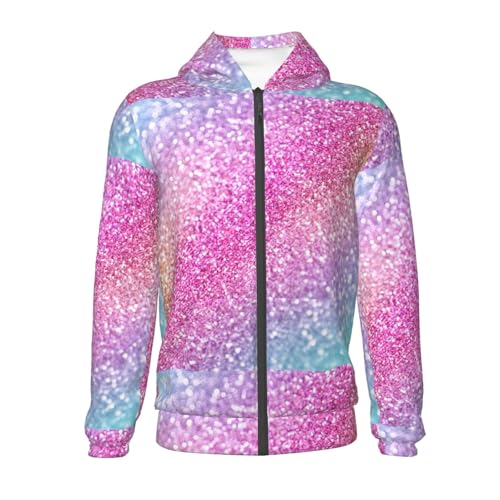 Fun Rainbow Pink Kid Hoodies Boys Zip Up Sweatshirts Girls Pullover with Pocket2