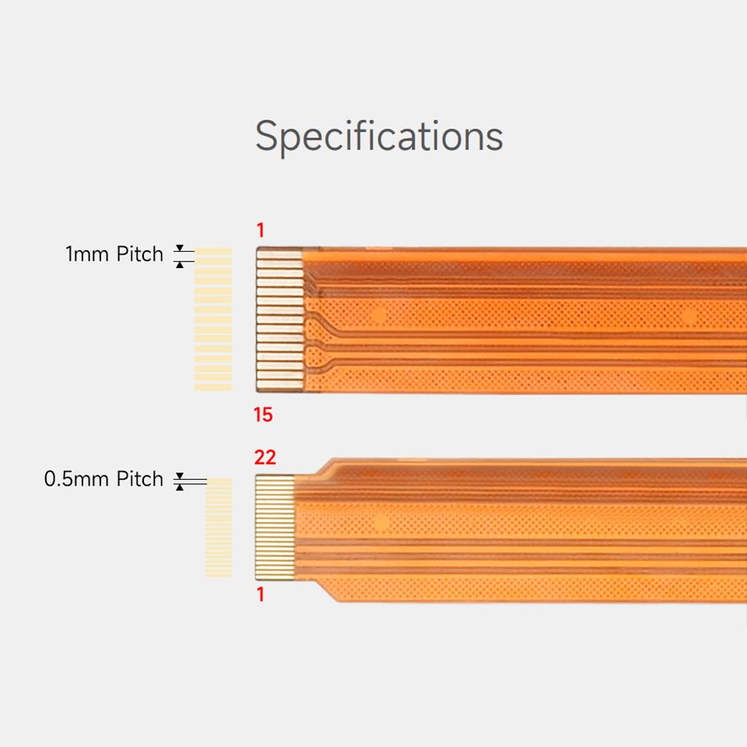 Waveshare CSI FPC Flexible Cable For Raspberry Pi 5, 300mm, 22Pin To 15Pin, Suitable For CSI Camera Modules