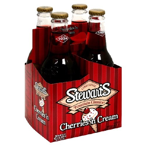Stewart's Fountain Classics Soda 12 Fl Oz 4 Ct (Pack of 2) (Cherries 'n Cream)