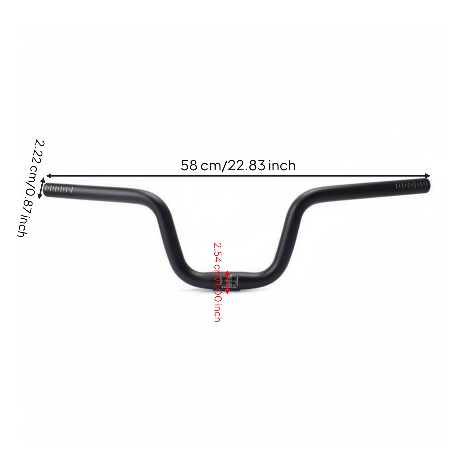 Gralara 2 Pezzi Manubrio Pieghevole Rialzato Resistente Manubrio Bici in Alluminio Facile da Montare per Bambini, Altezza 120mm