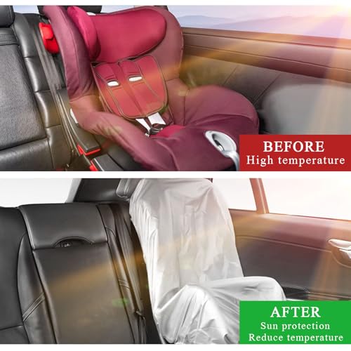 Image of Ohleats Baby Car Seat Sunshade Cover, Reflective Heat Protector for Keeping Infant Cool, Sun Seat Reflector to Maintain Cool Temperature