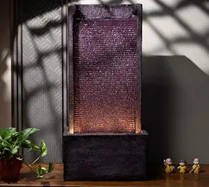 EXPLEASIA Medium Size Slate River Water Fall Water Fountain for Home, Office, Garden | Housewarming Item |Water Fountain Indoor Home Decor (80H X38L X22B) cm (Wine)