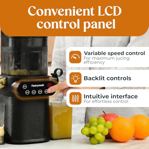 Image of Pantrymade Cold Press Juicer, 5.5 inch Feed Chute, High Juice Yield, BPA Free