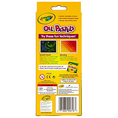Crayola Crayola, Oil Pastels, Art Tools, 16 Ct., Rich Colors, Great For Blending Colors #TOP5