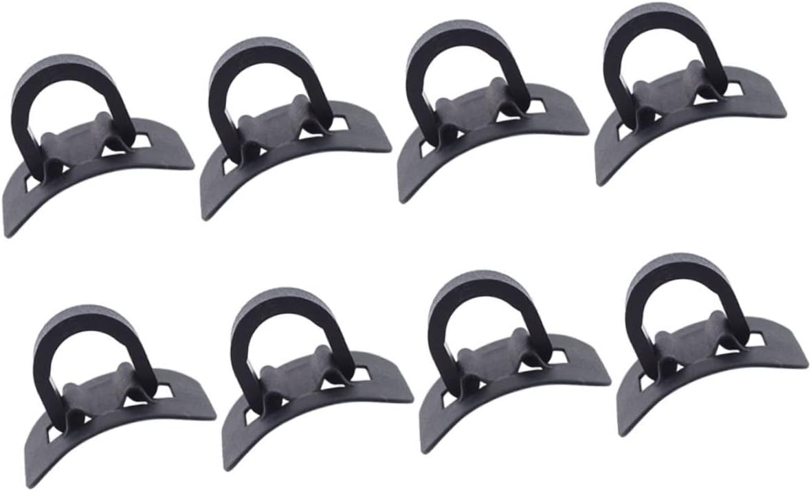 NUOBESTY 8-Piece Aluminum Alloy Bicycle Cable Clamp Guide Set with Adhesive Base for Mountain and Road Bikes Housing Clips and Brake Cable Clips