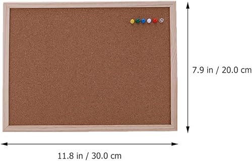 Miniatura 6 de NUOBESTY Tablero de notas con marco de madera, tablero de anuncios de corcho de doble cara con soporte para oficina en casa y uso en el aula