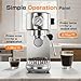 atatix Espresso Machine Upgrade, 20 Bar Compact Espresso Coffee Machine with Milk Frother, Stainless Steel Coffee Maker with 44oz Removable Water Tank & Fast Heat System for Cappuccino, Latte