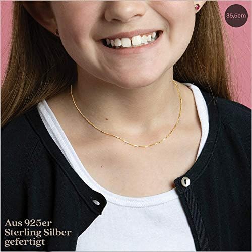 18k Gold over Sterling Silver .7mm Box Chain Necklace Made in Italy 26 Inch
