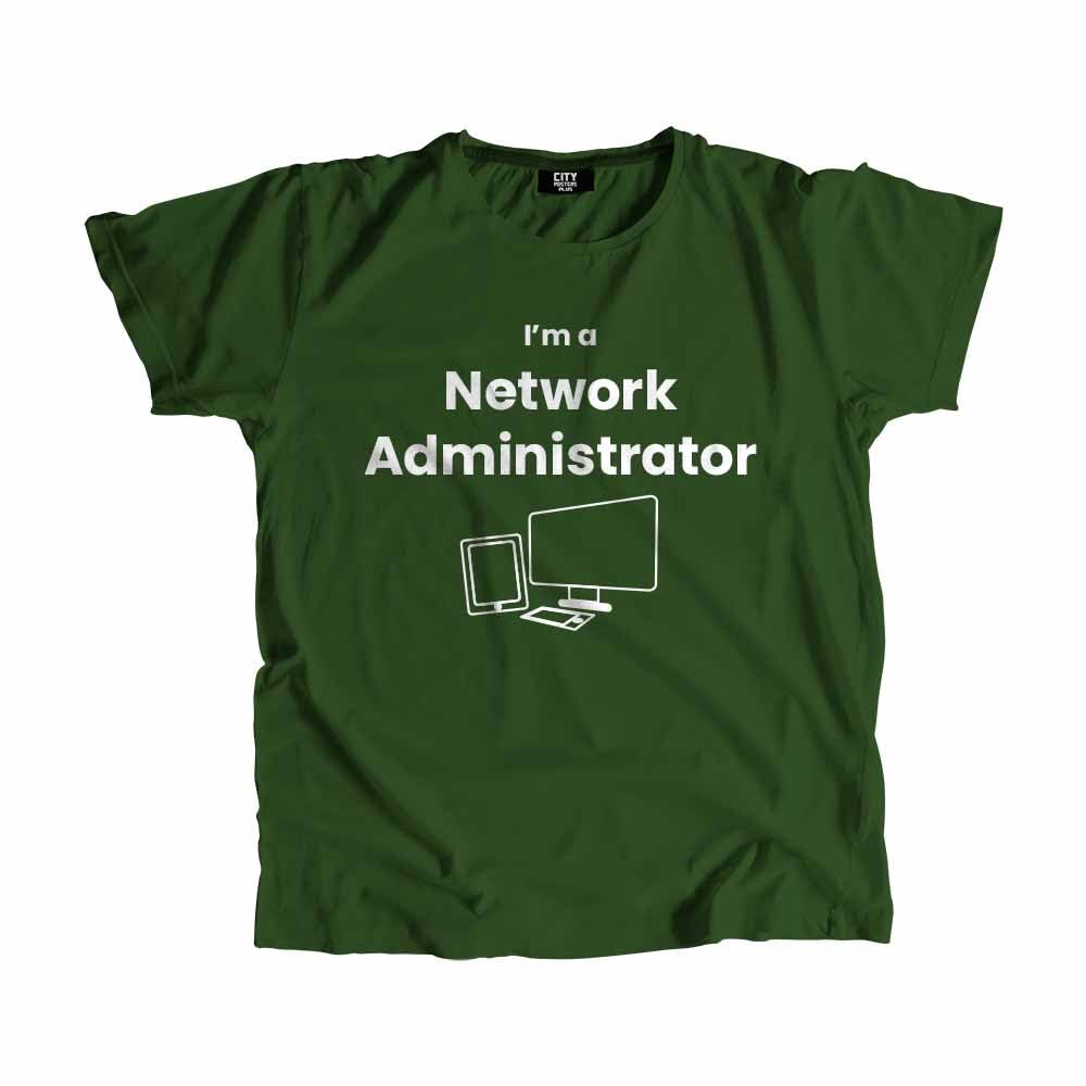 T-shirt Network Administrator vert olive pour informaticien passionné - 3
