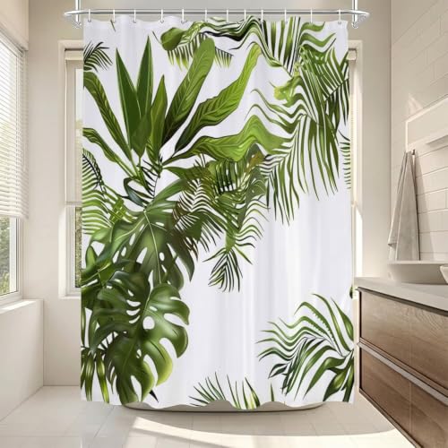 Rideau de douche 180x220cm feuille en polyester imperméable lavable ZO-911