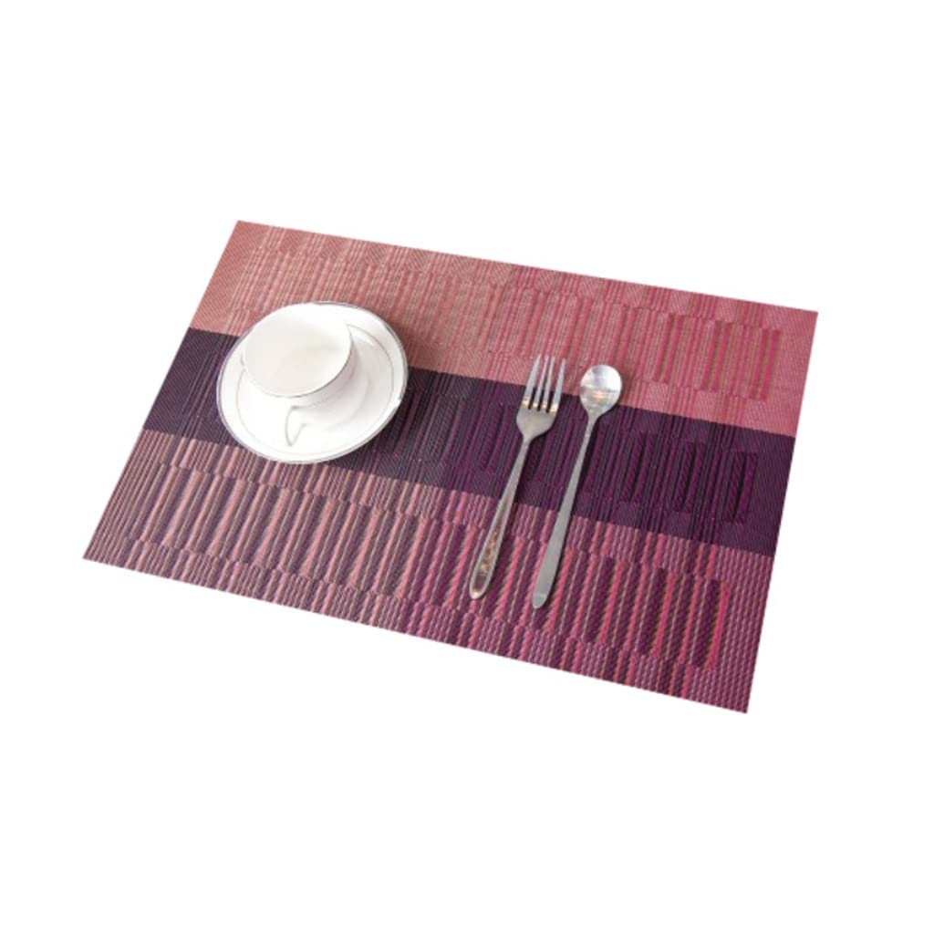 IANSHFKN Color Gradient Texture Pvc Placemats Coasters Insulated Table Mats Western Bowl