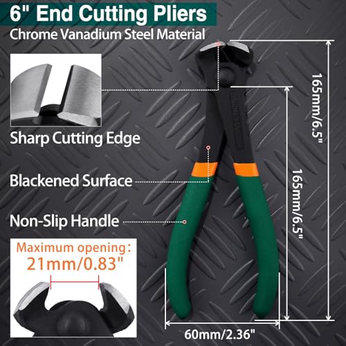 SPEEDWOX 6-Inch Nail Puller End-Cutting Pliers - Wire Cutter and Staple Remover Tool for Pulling Nails or Cutting Wires - Image 2
