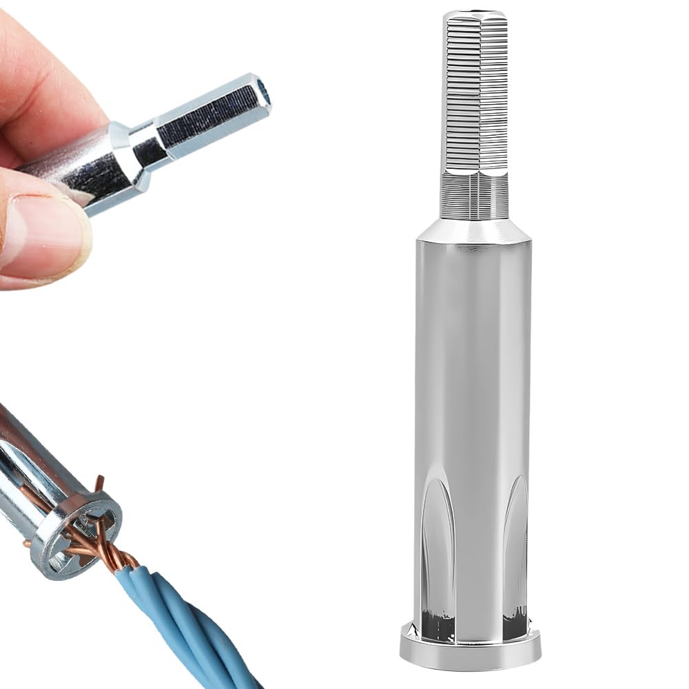 Wire Stripping And Twisting Tool, 2024 New Wire Twister Tool for Drill Automatic Wire Stripper Cable Wire Connector Tool, Hex Shank Cable Wire Twisting Tool for Electrical Power Drill (Upgraded 1Pcs)