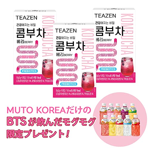 TEAZEN コンブチャ　ボトルなし Kombucha 5g x 30st さわやかな果物の炭酸の味!