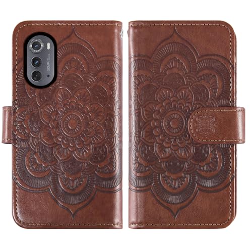 Funda Moto Edge 2022 tipo billetera con cristal templado anticaídas 7