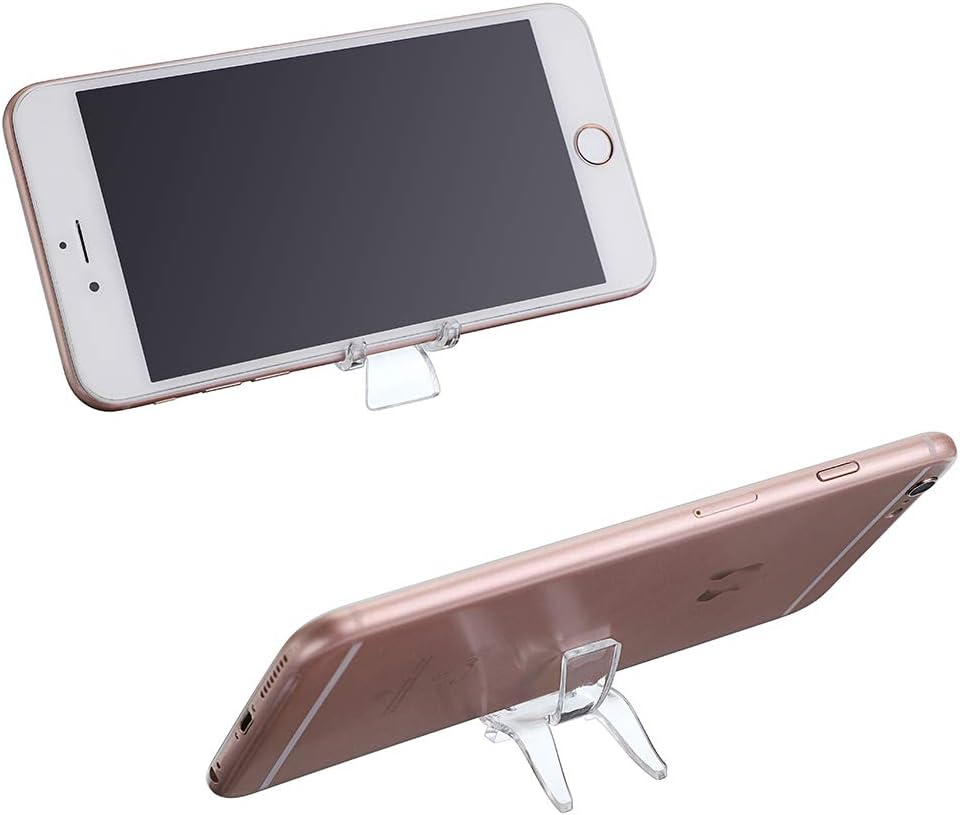 Hipiwe 10 Packs Acrylic Triangle Display Holder Rock Display Stand, Small