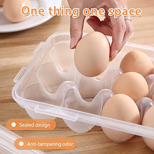 iTYOOS Farmhouse Egg Holder: 18 Grid Plastic Eggs Organizer Box, Transparent, Rectangular, Sturdy, Sealed, Portable - Image 4