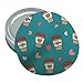 Coffee Lover Pattern Cute Travel Cups Round Rubber Non-Slip Jar Gripper Lid Opener