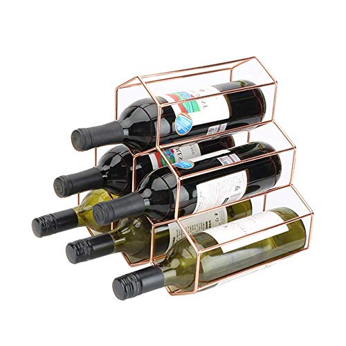 Soporte de vino montado en pared para 6 botellas miniatura 1