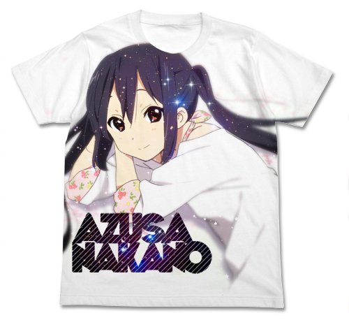 けいおん 中野梓フルグラフィックTシャツ ホワイト サイズ:M
