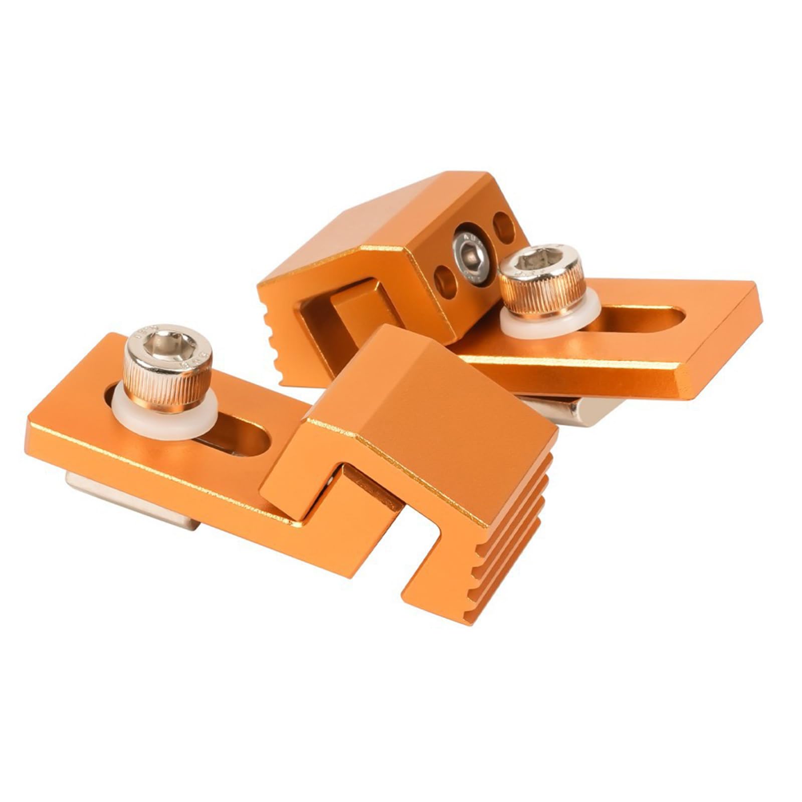 2 Pcs Professional Work Holding Clamp for Router Table Anti-Slip Jaw Design Aluminum Construction Aluminum Alloy Milling Machine Clamp