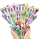 40 Stück Versenkbare Kugelschreiber-4 Farben Mini Mehrfarbig Stifte Kreativer Süßer Cartoon-Stift, Retractable Kugelschreiber für Büro Schulbedarf für Kinder Schüler Hausaufgaben Schule Büro Geschenke