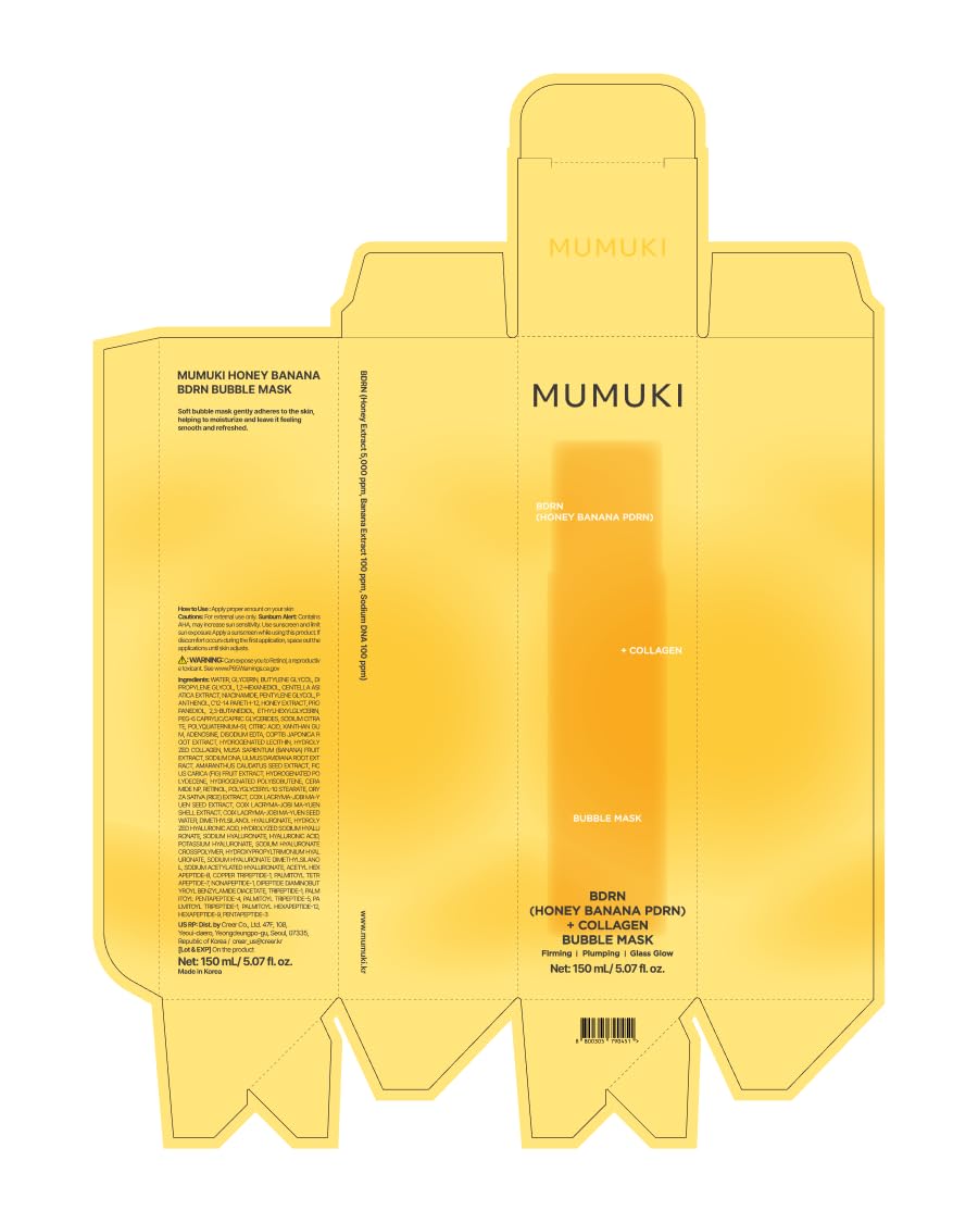 Honey Banana BDRN Bubble Mask Toner with Plant PDRN, Panthenol & Hyaluronic Acid