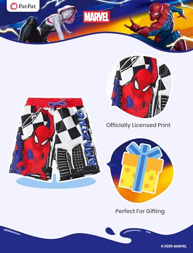 Image of Disney Stitch Spiderman Cars Winnie Toy Story Boy Swim Trunks UPF 50+Swim Shorts Compression Liner & Quick-Dry &Pockets 2-13Y