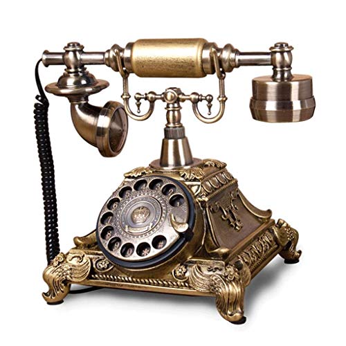 Im europäischen Stil Wohnzimmer antikes Telefon nach Hause Schlafzimmer kreativ retro Telefon-Fest Mode Wählscheibe (Farbe: Bronze) (Color : Bronze)